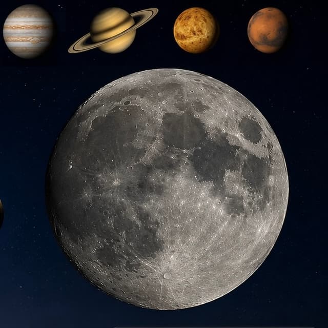 Observații Lună +Planete vizibile